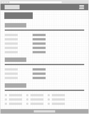 Desktop Size Confirmation Wireframe