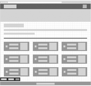 Desktop Size Grocery Items Wireframe