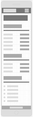 Mobile Size Confirmation Wireframe